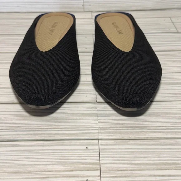 Rothy’s Almond Demi Mule Black Knit Women’s Size 9.5 - Picture 2 of 10